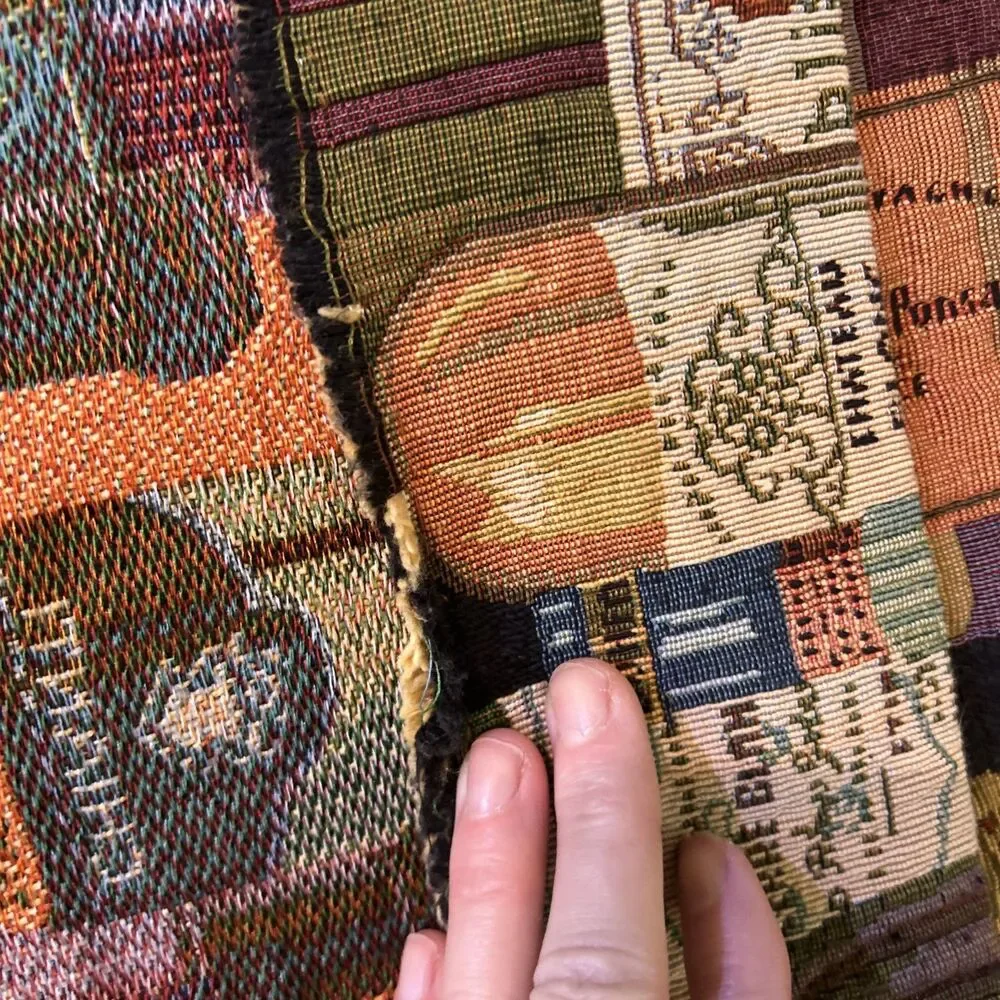 French and Italian Wine Bottles Themed Upholstery Fabric 2 Yards 54 Inch Wide